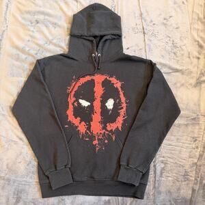 Marvel Deadpool Black Fleece Hoodie Youth Sz S